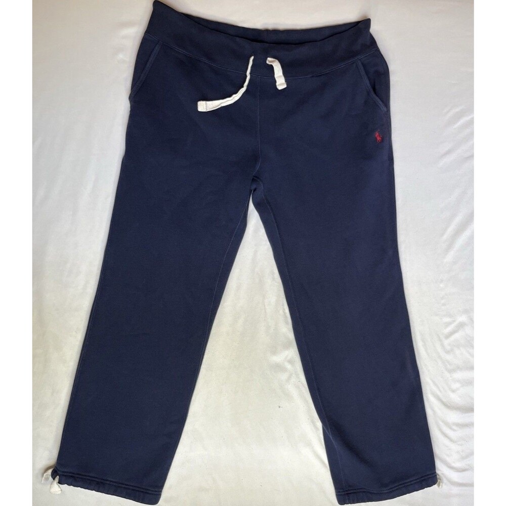 Polo Ralph Lauren Men's Navy Fleece Sweatpants 2XB 2TG EEG Big & Tall Logo Read